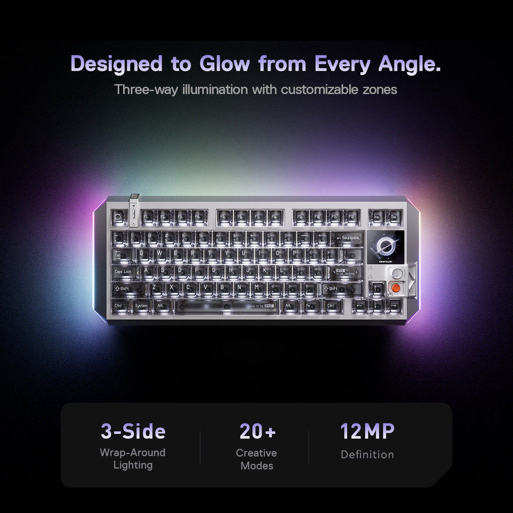 MelGeek Centauri Hall Effect Gaming Keyboard 8000Hz Gray